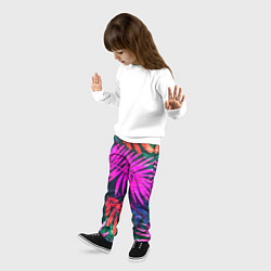 Брюки детские Неоновые тропики, цвет: 3D-принт — фото 2