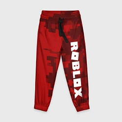 Брюки детские ROBLOX: Red Camo, цвет: 3D-принт