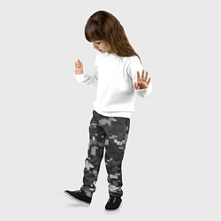 Брюки детские Пиксельный камуфляж, цвет: 3D-принт — фото 2