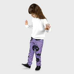 Брюки детские Фиолетовый хэллоуин, цвет: 3D-принт — фото 2