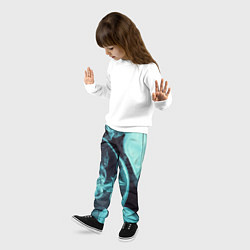 Брюки детские Медуза, цвет: 3D-принт — фото 2
