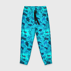 Брюки детские Черепашки, цвет: 3D-принт