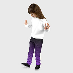 Брюки детские Ночной градиент Фиолетовый, цвет: 3D-принт — фото 2