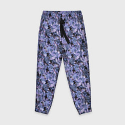 Детские брюки Сине-фиолетовый цветочный узор