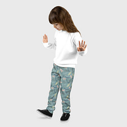 Брюки детские Цветочный принт Декоративный винтажный узор с цвет, цвет: 3D-принт — фото 2