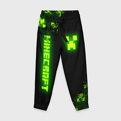 Брюки детские MINECRAFT NEON LOGO CREEPER, цвет: 3D-принт