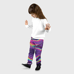 Брюки детские Neon fashion pattern Wave, цвет: 3D-принт — фото 2