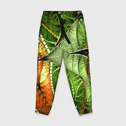 Детские брюки Растительный абстрактный фрактальный паттерн Veget