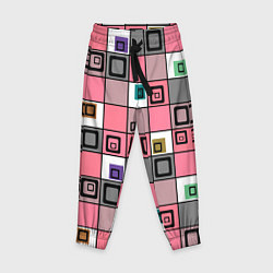 Детские брюки Розовый геометрический узор Geometric shapes