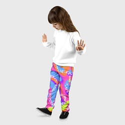 Брюки детские Барби и Кен паттерн костюм, цвет: 3D-принт — фото 2
