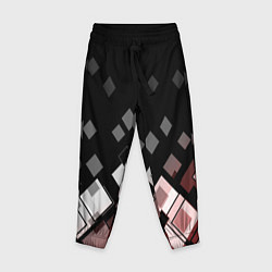 Детские брюки Geometric pattern черно-коричневый узор Ромбы