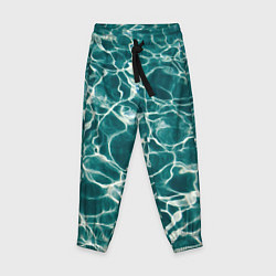 Детские брюки Абстрактные волны в воде - Тёмно-зелёный