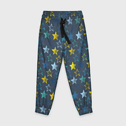 Детские брюки Парад звезд на синем фоне
