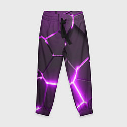 Детские брюки Фиолетовые неоновые геометрические плиты