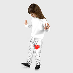 Брюки детские Сердце карандашом, цвет: 3D-принт — фото 2