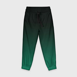 Детские брюки Черный и бирюзово - зеленый, текстурированный под