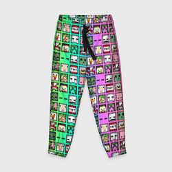 Детские брюки Minecraft characters neon