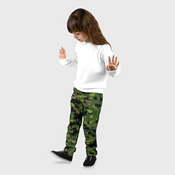 Брюки детские Камуфляж лесной пиксель, цвет: 3D-принт — фото 2