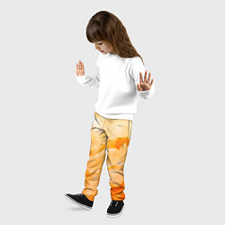 Брюки детские Оранжевое настроение, цвет: 3D-принт — фото 2