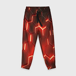 Детские брюки Светящиеся красным светом шестиугольники
