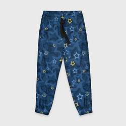 Детские брюки Желтые и синие звезды на синем фоне