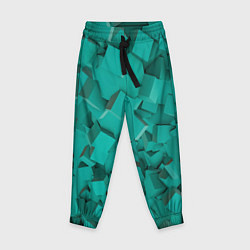 Детские брюки Абстрактные сине-зелёные кубы