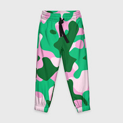 Детские брюки Абстрактные зелёно-розовые пятна