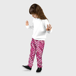 Брюки детские Розовый камуфляж, цвет: 3D-принт — фото 2