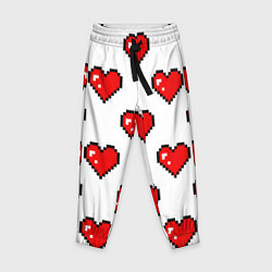 Детские брюки Сердца в стиле пиксель-арт