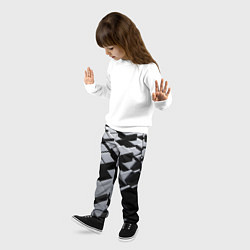 Брюки детские Карбоновые грани черные, цвет: 3D-принт — фото 2
