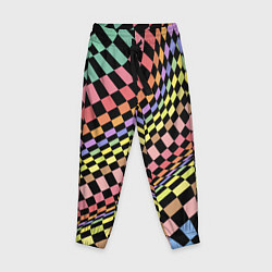 Детские брюки Colorful avant-garde chess pattern - fashion