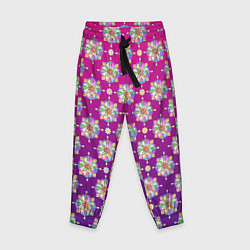 Детские брюки Абстрактные разноцветные узоры на пурпурно-фиолето