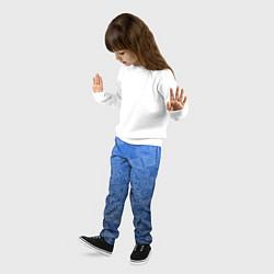 Брюки детские Мандала на градиенте синего цвета, цвет: 3D-принт — фото 2