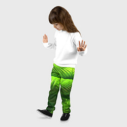 Брюки детские Объемный зеленый канат, цвет: 3D-принт — фото 2