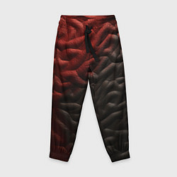 Детские брюки Красно черная волнистая текстура