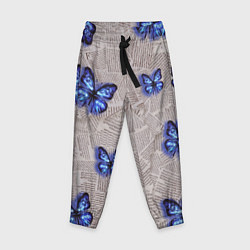 Детские брюки Газетные обрывки и синие бабочки