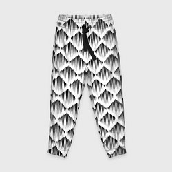 Детские брюки Ромбы из черных треугольников