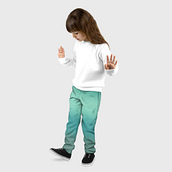Брюки детские Бирюзовый фон градиент, цвет: 3D-принт — фото 2