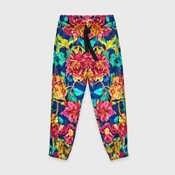 Детские брюки Зеркальный цветочный паттерн - мода