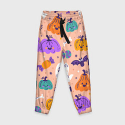 Детские брюки Halloween - pumpkins and ghosts