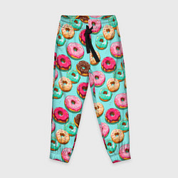 Детские брюки Разноцветные пончики паттерн