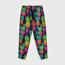 Детские брюки Разноцветные ананасы паттерн