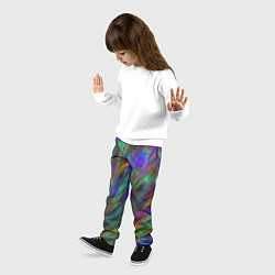 Брюки детские Переливающая радужная галограмма, цвет: 3D-принт — фото 2