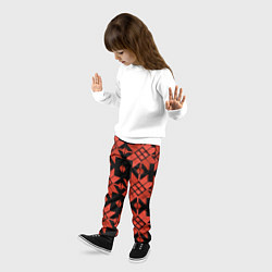 Брюки детские Удмуртский - вертикаль black, цвет: 3D-принт — фото 2