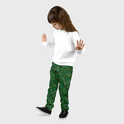 Брюки детские Зеленый камуфляж с золотом, цвет: 3D-принт — фото 2