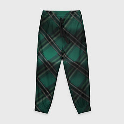 Детские брюки Тёмно-зелёная диагональная шотландская клетка