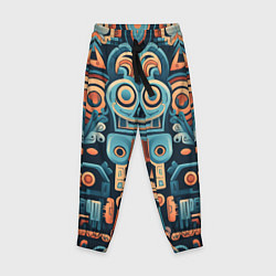 Детские брюки Симметричный абстрактный паттерн в ацтекском стиле