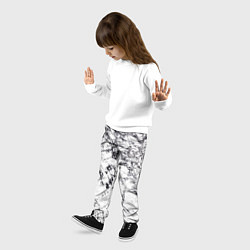 Брюки детские Белый мрамор, цвет: 3D-принт — фото 2