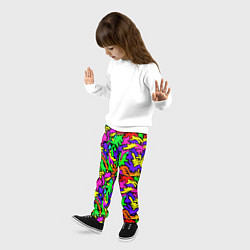 Брюки детские Яркие цветные каракули, цвет: 3D-принт — фото 2