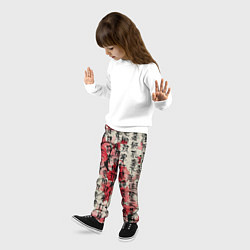 Брюки детские Японский стиль паттерны, цвет: 3D-принт — фото 2